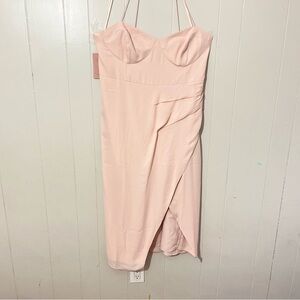 Anthropologie BHLDN Emanuelle Georgette Dust Pink  Midi Dress Size 22 NWT